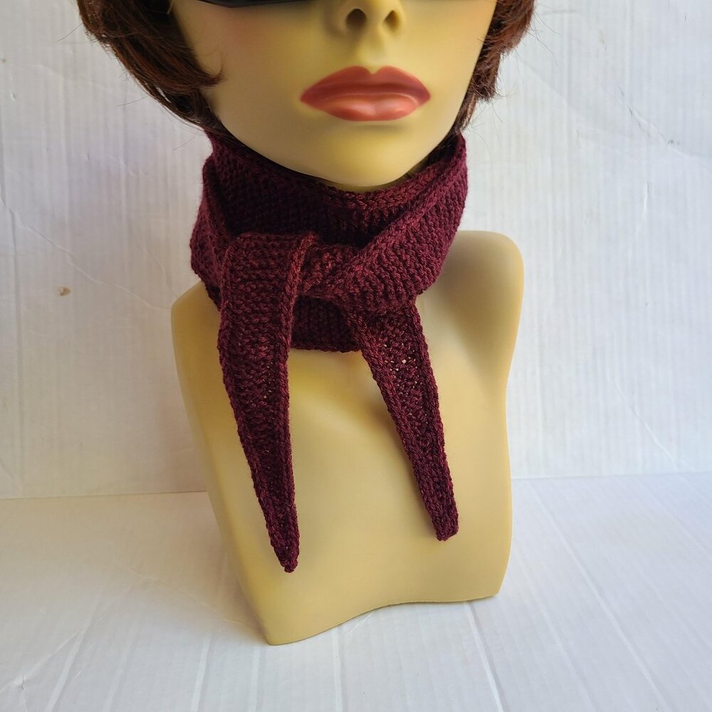 Neck scarf Sophie scarf, small scarf, spring/autumn scarf Knitted Handmade Scarf